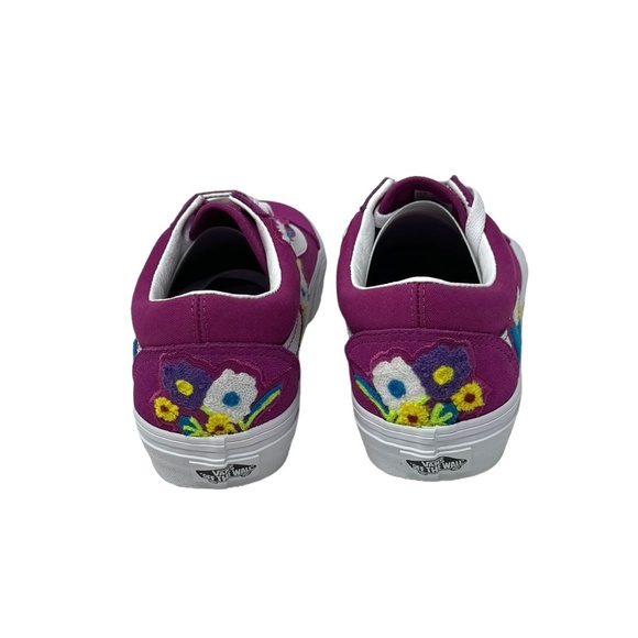 VANS Old Skool Shoe Suede Floral Fuchsia Skate Sneakers Women's Size VN0A4BV5TPK - Picture 6 of 9